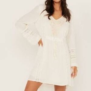 Idyllwind Jessie Western Romance Ivory Women's Mini‎ Dress Sz S